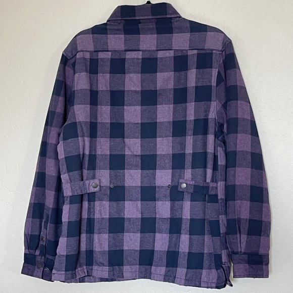 Stillwater Supply Co. Purple & Black Buffalo Plaid Quilted Shacket Jacket Large - Picture 2 of 4